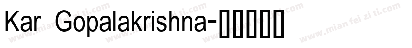 Kar Gopalakrishna字体转换